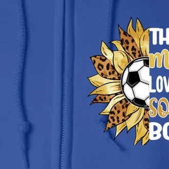 This Mimi Loves Her Soccer Boy Soccer Player Grandma Mimi Funny Gift Full Zip Hoodie