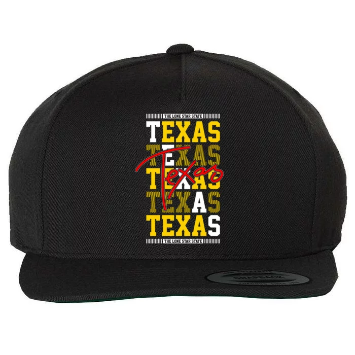 Texas Mashup Logo Wool Snapback Cap