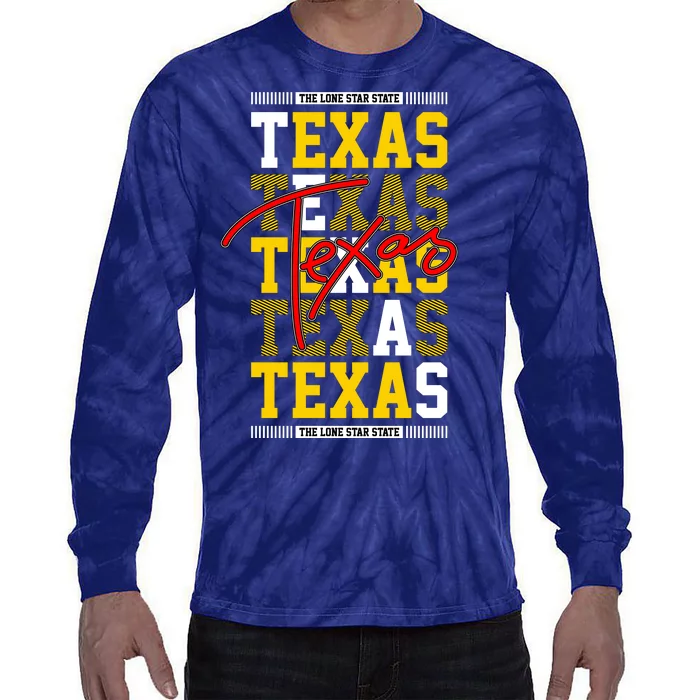 Texas Mashup Logo Tie-Dye Long Sleeve Shirt