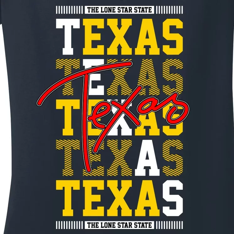 Texas Mashup Logo Women's V-Neck T-Shirt