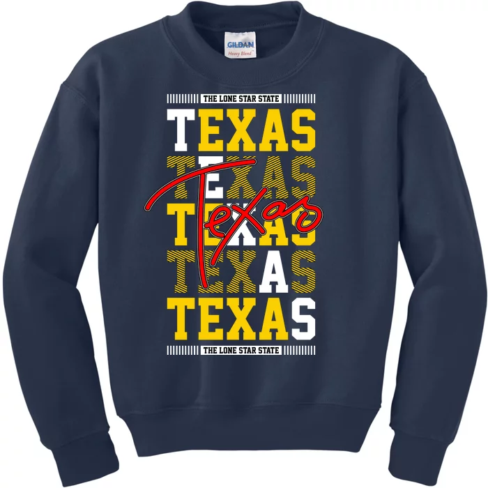 Texas Mashup Logo Kids Sweatshirt