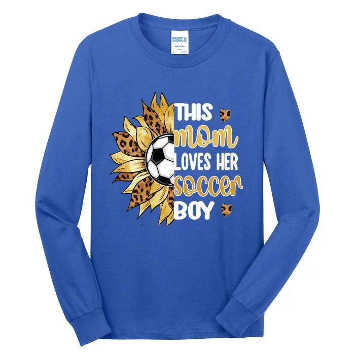 This Mom Loves Her Soccer Boy Soccer Mama Soccer Player Mom Gift Tall Long Sleeve T-Shirt