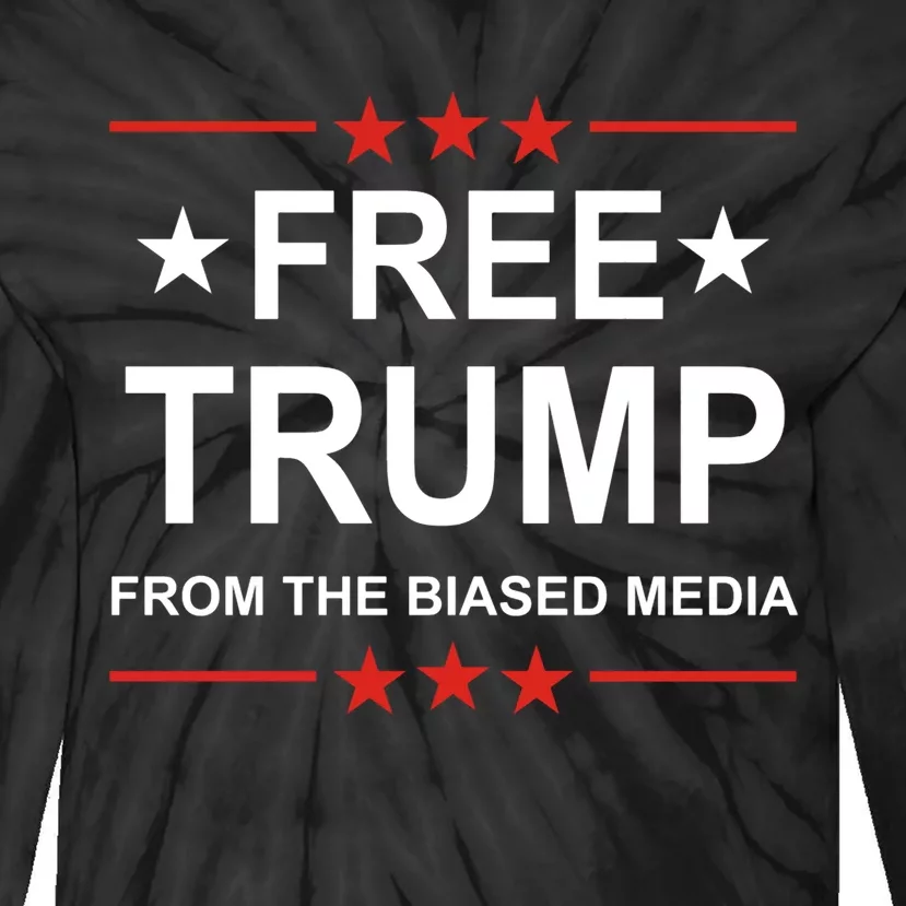 The Media Lies About Trump Pushing The Liberal Lies Meme Tie-Dye Long Sleeve Shirt