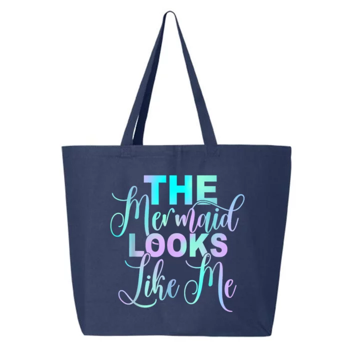 The Mermaid Looks Like Me Quote 25L Jumbo Tote