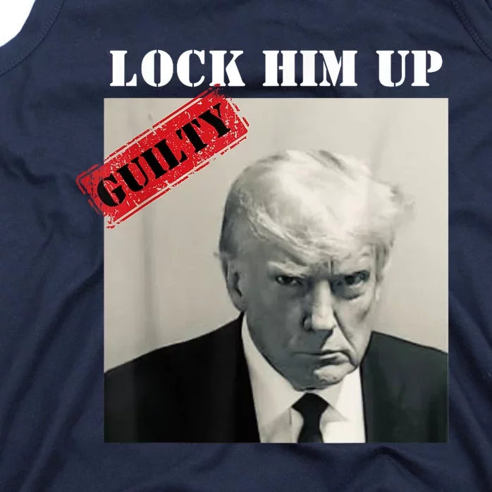 TRUMP MUGSHOT LOCK HIM UP GUILTY JAIL PRISON ANTI TRUMP Tank Top