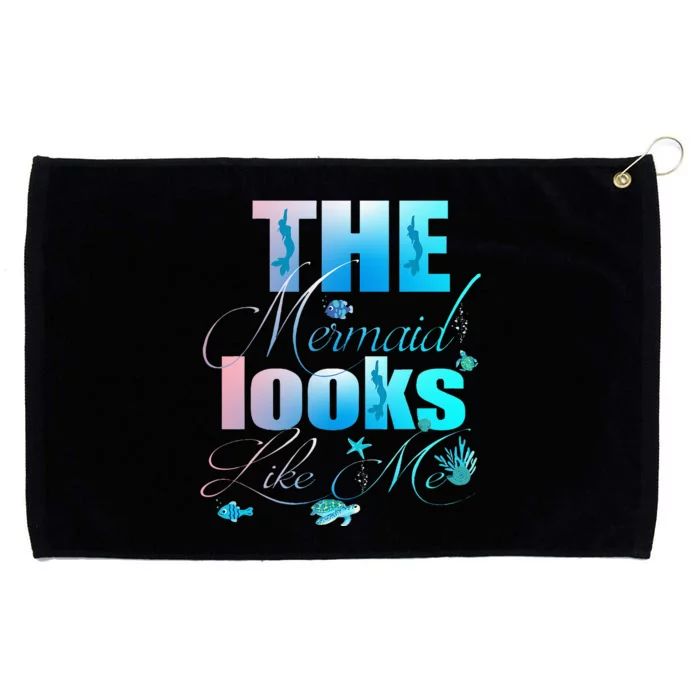 The Mermaid Looks Like Me Funny quote Grommeted Golf Towel