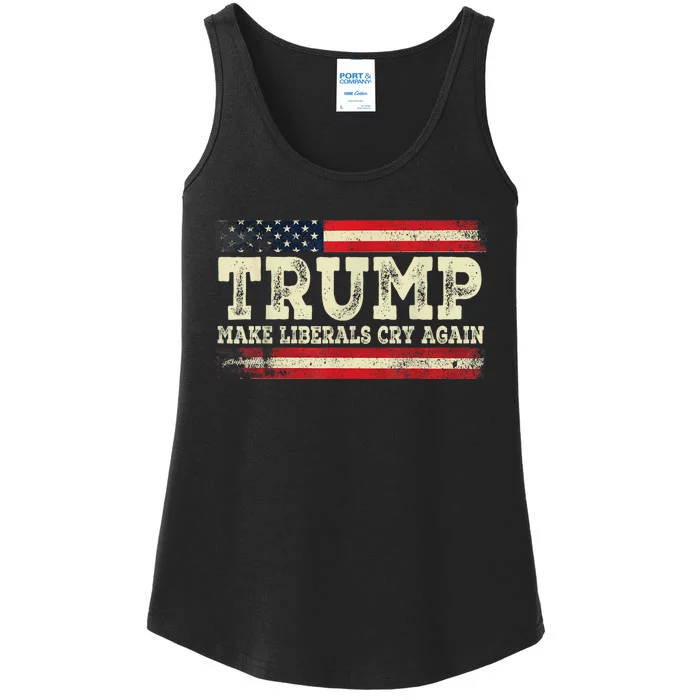 Trump Make Liberals Cry Again Trump 2024 President Trump Ladies Essential Tank