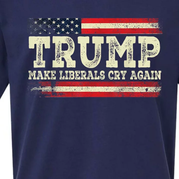 Trump Make Liberals Cry Again Trump 2024 President Trump Sueded Cloud Jersey T-Shirt