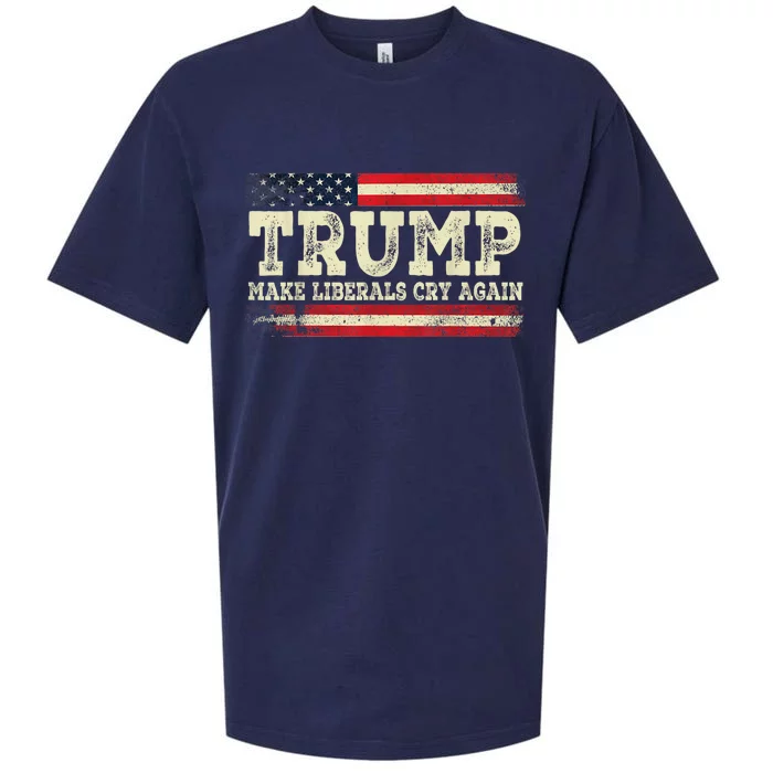 Trump Make Liberals Cry Again Trump 2024 President Trump Sueded Cloud Jersey T-Shirt