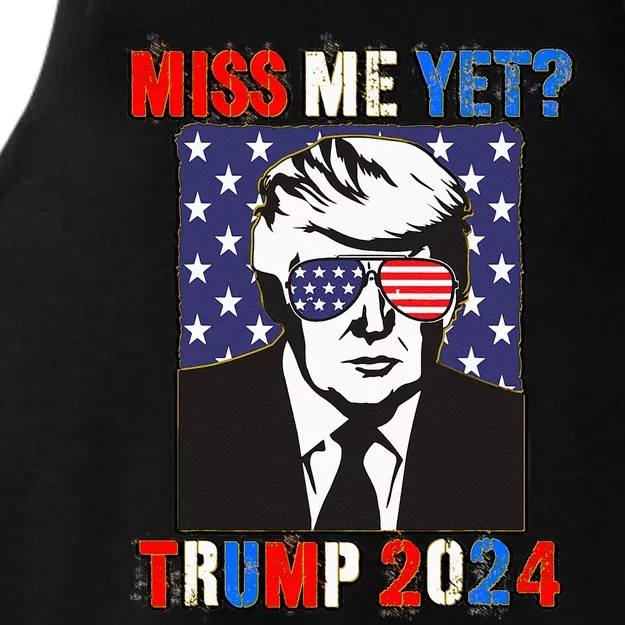 Trump Miss Me Yet Trump 2024 Patriotic 4th Of July Trump Ladies Tri-Blend Wicking Tank