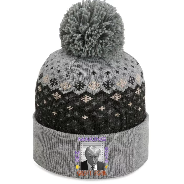 Trump Making Mug Shots Great Again The Baniff Cuffed Pom Beanie