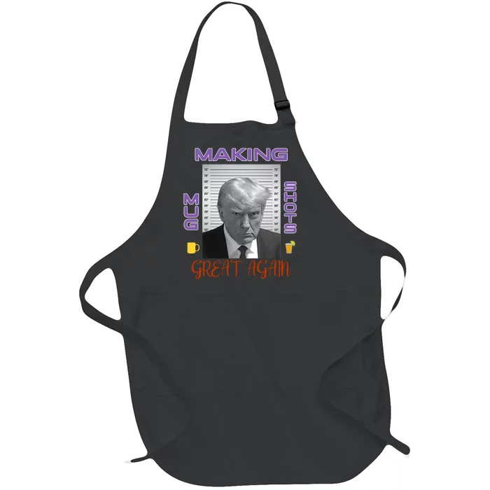 Trump Making Mug Shots Great Again Full-Length Apron With Pocket