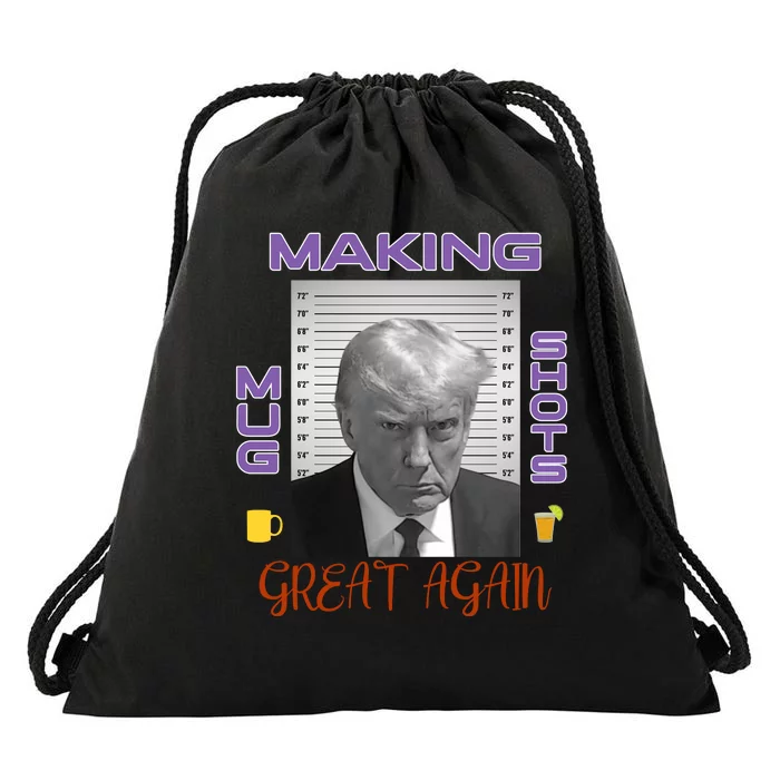 Trump Making Mug Shots Great Again Drawstring Bag