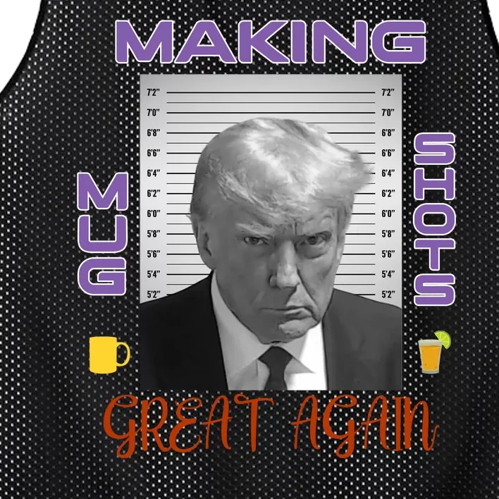 Trump Making Mug Shots Great Again Mesh Reversible Basketball Jersey Tank