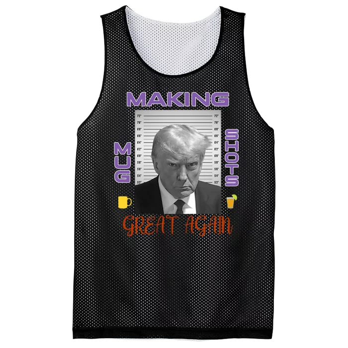 Trump Making Mug Shots Great Again Mesh Reversible Basketball Jersey Tank