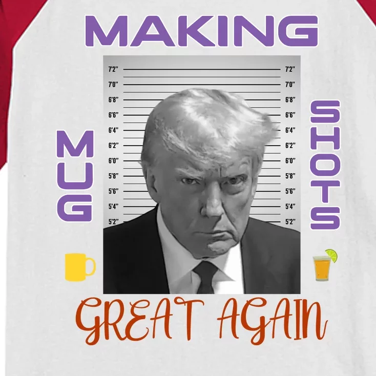 Trump Making Mug Shots Great Again Kids Colorblock Raglan Jersey