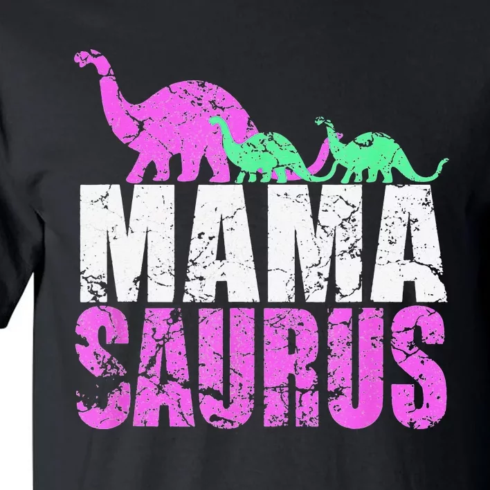 Twin Mom Mama Saurus Dinosaur Mother's Day Gifts Tall T-Shirt