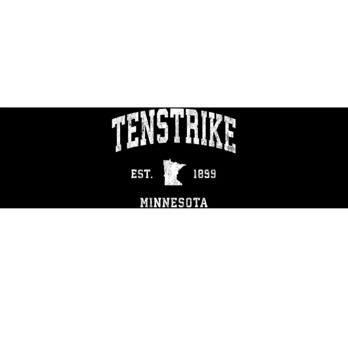 Tenstrike Minnesota Mn Vintage Athletic Bumper Sticker