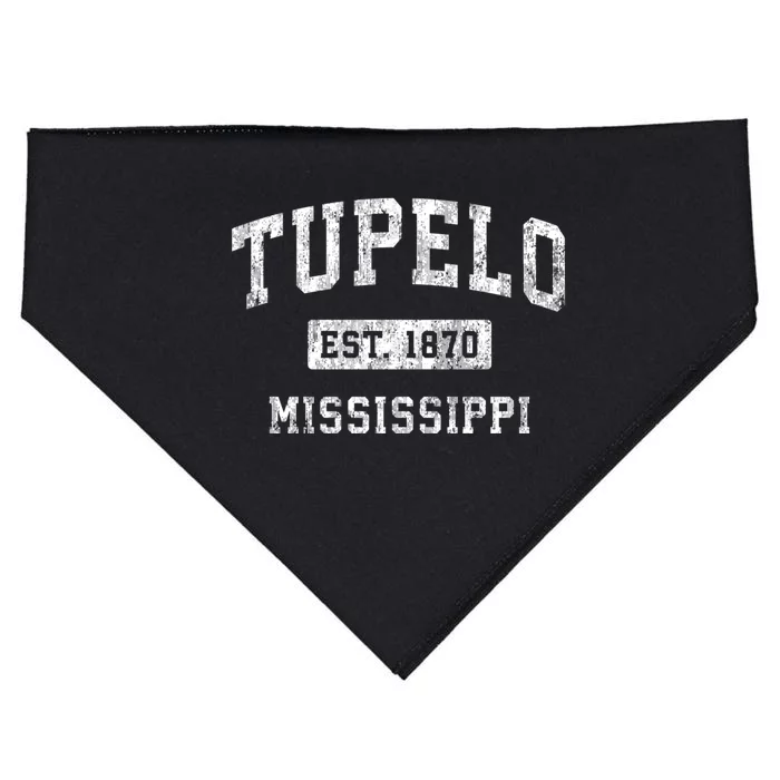 Tupelo Mississippi Ms Vintage Established Sports USA-Made Doggie Bandana