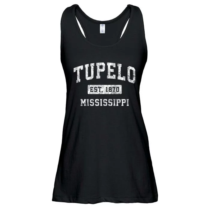 Tupelo Mississippi Ms Vintage Established Sports Ladies Essential Flowy Tank