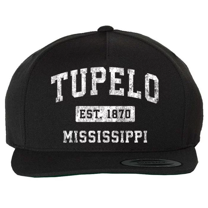 Tupelo Mississippi Ms Vintage Established Sports Wool Snapback Cap