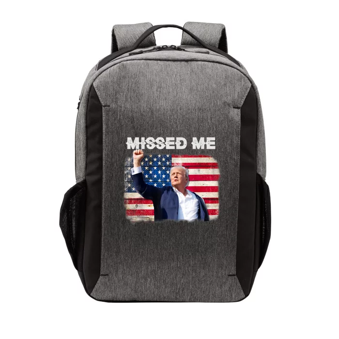 Trump Missed Me Pennsylvania Rally Patriot Usa 2024 Shot Vector Backpack