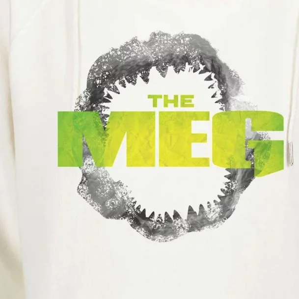 The Meg Movie Megalodon Womens Funnel Neck Pullover Hood