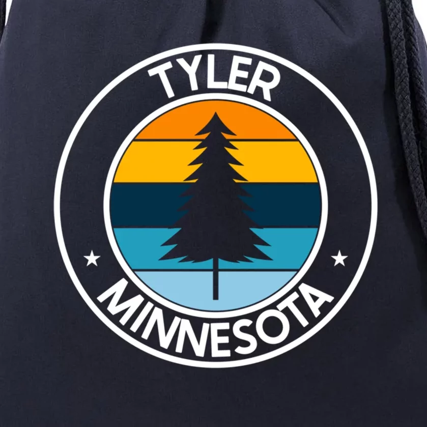 Tyler Minnesota Mn Usa City Pride Retro Sunset Gift Drawstring Bag