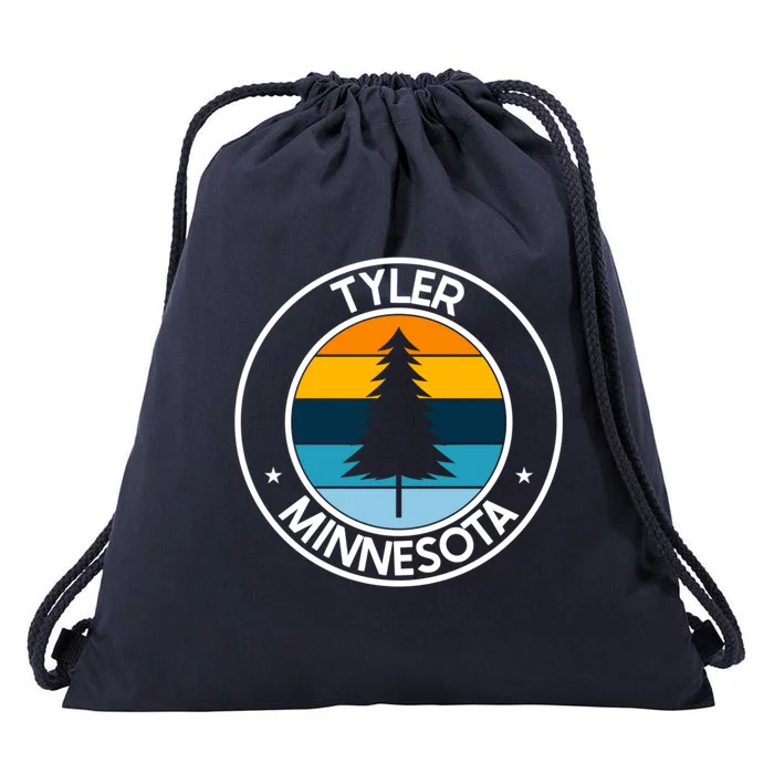 Tyler Minnesota Mn Usa City Pride Retro Sunset Gift Drawstring Bag