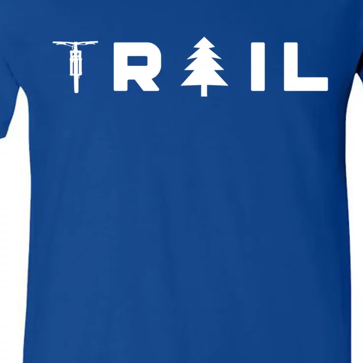 Trail Mtb Mountain Bike Cute Gift V-Neck T-Shirt