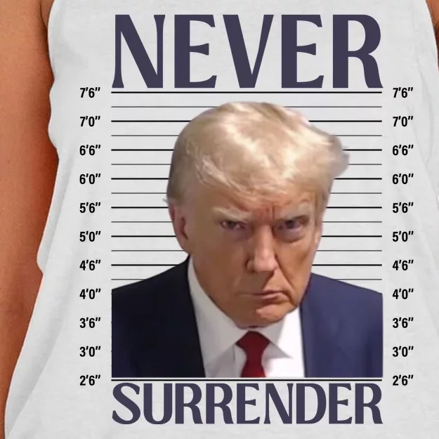 Trump Mugshot Meme Women's Knotted Racerback Tank