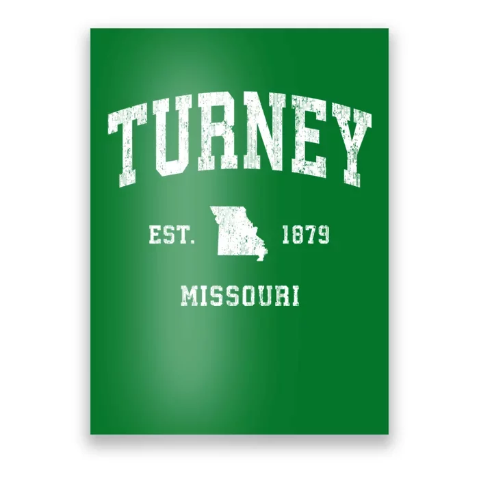 Turney Missouri Mo Vintage Athletic Poster