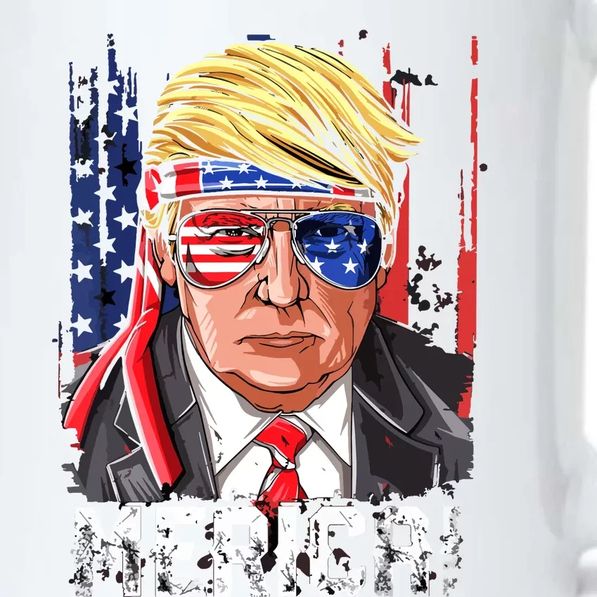 Trump Merica, Murica 4th Of July American Flag Black Color Changing Mug