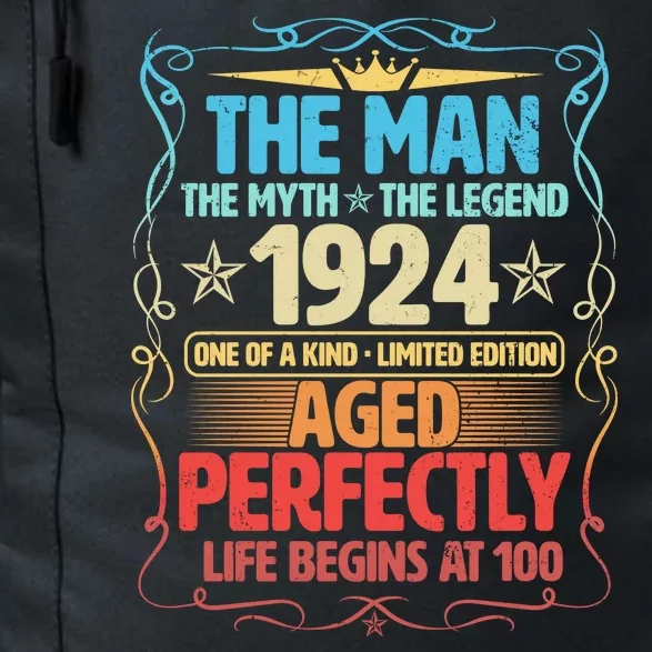 The Man Myth Legend 1924 Aged Perfectly 100th Birthday Daily Commute Backpack