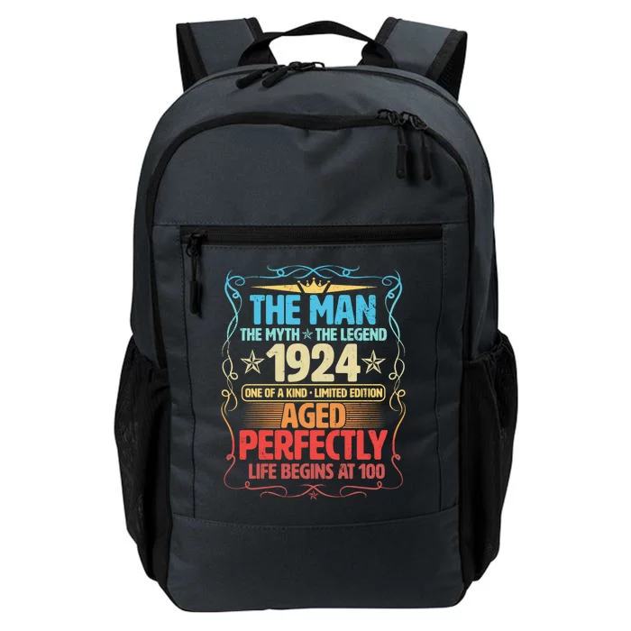 The Man Myth Legend 1924 Aged Perfectly 100th Birthday Daily Commute Backpack