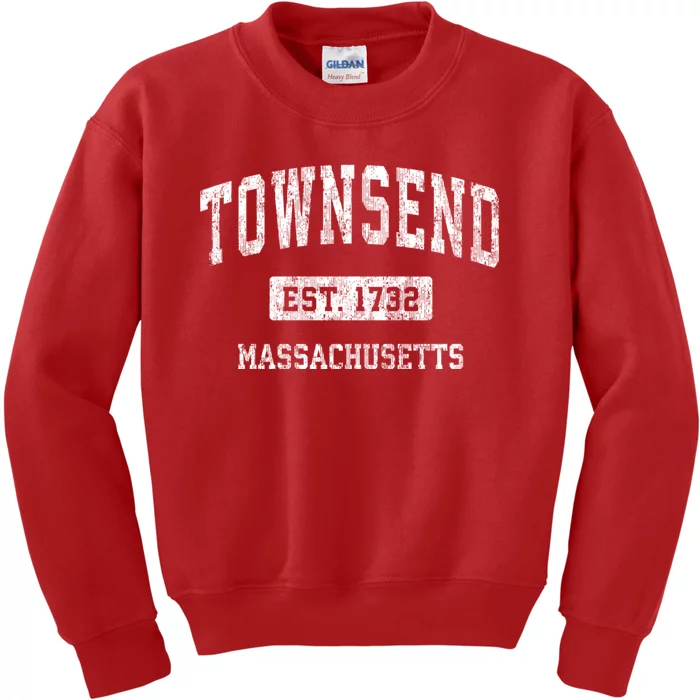 Townsend Massachusetts Ma Vintage Sports Established Kids Sweatshirt