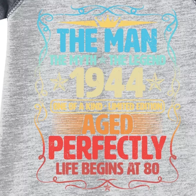 The Man Myth Legend 1944 Aged Perfectly 80th Birthday Infant Baby Jersey Bodysuit