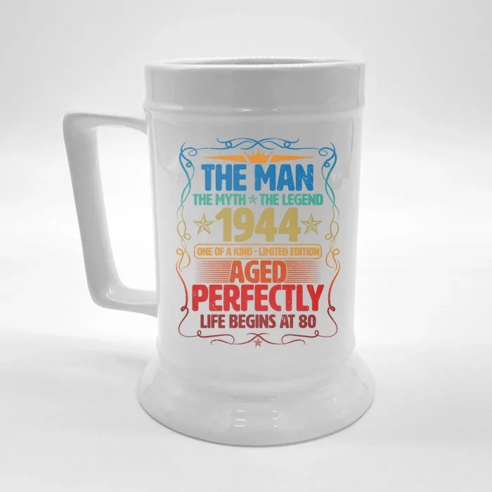 The Man Myth Legend 1944 Aged Perfectly 80th Birthday Front & Back Beer Stein