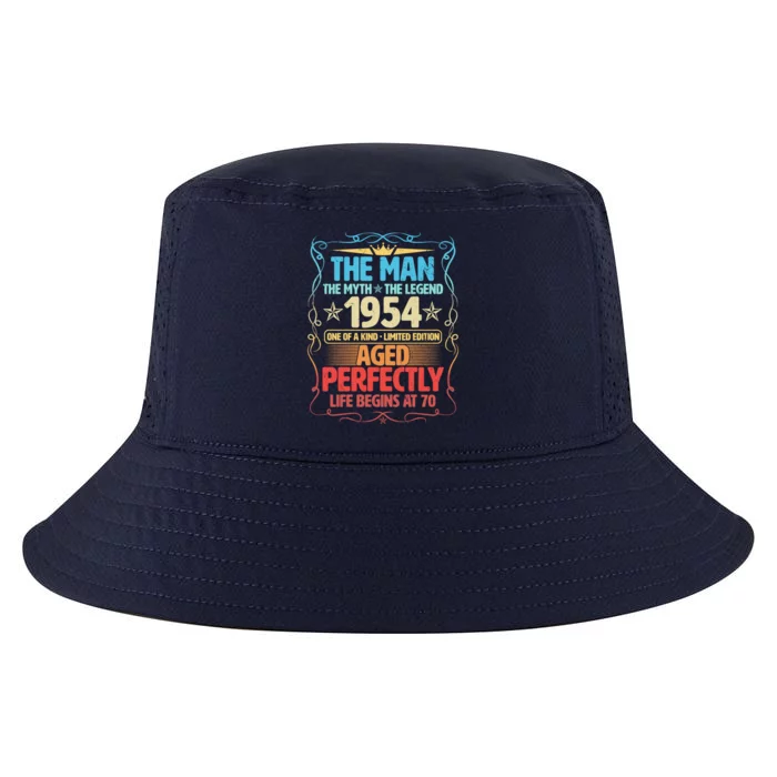 The Man Myth Legend 1954 Aged Perfectly 70th Birthday Cool Comfort Performance Bucket Hat