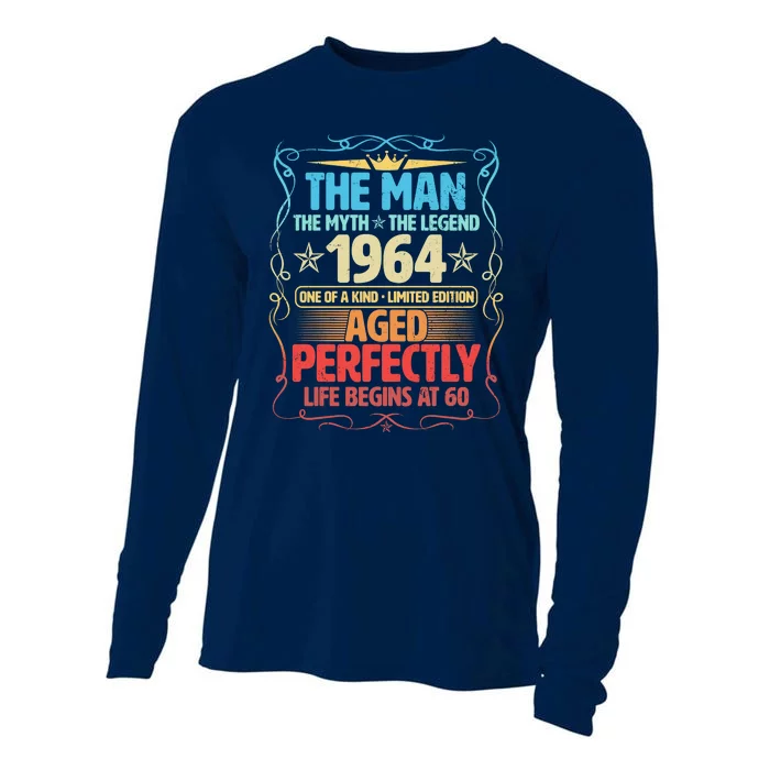 The Man Myth Legend 1964 Aged Perfectly 60th Birthday Cooling Performance Long Sleeve Crew