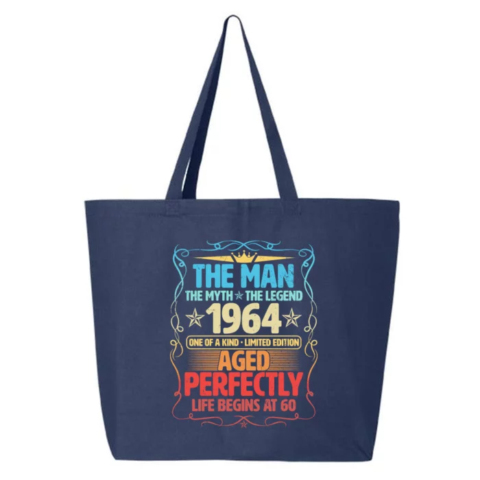 The Man Myth Legend 1964 Aged Perfectly 60th Birthday 25L Jumbo Tote