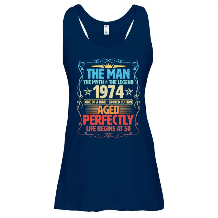 The Man Myth Legend 1974 Aged Perfectly 50th Birthday Ladies Essential Flowy Tank