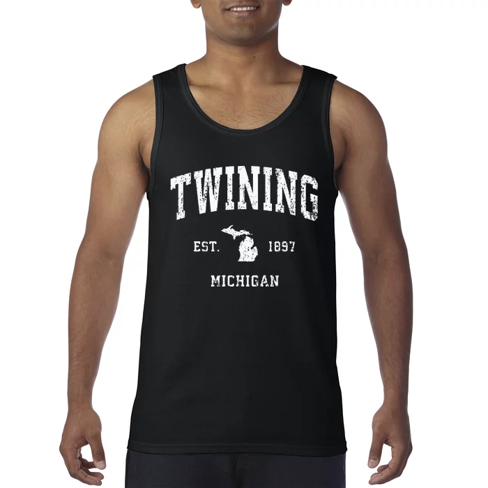 Twining Michigan MI Vintage Athletic Sports Tank Top