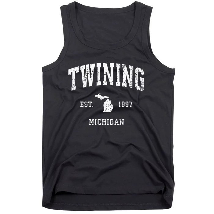 Twining Michigan MI Vintage Athletic Sports Tank Top