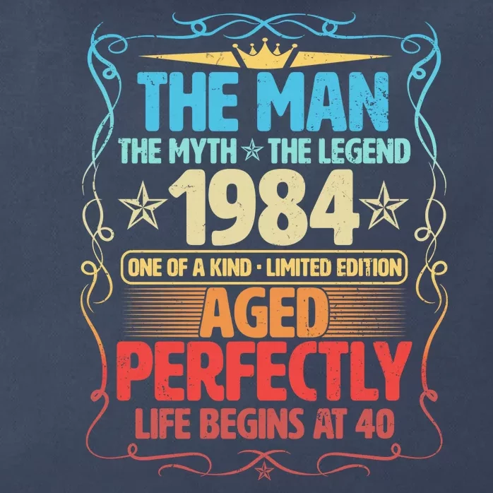 The Man Myth Legend 1984 Aged Perfectly 40th Birthday Zip Tote Bag