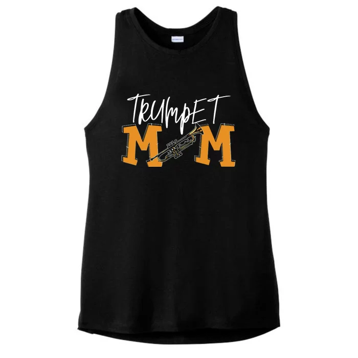 Trumpet Mom Marching Band Mom Ladies Tri-Blend Wicking Tank