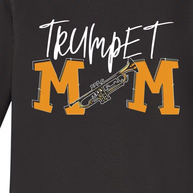 Trumpet Mom Marching Band Mom Baby Long Sleeve Bodysuit