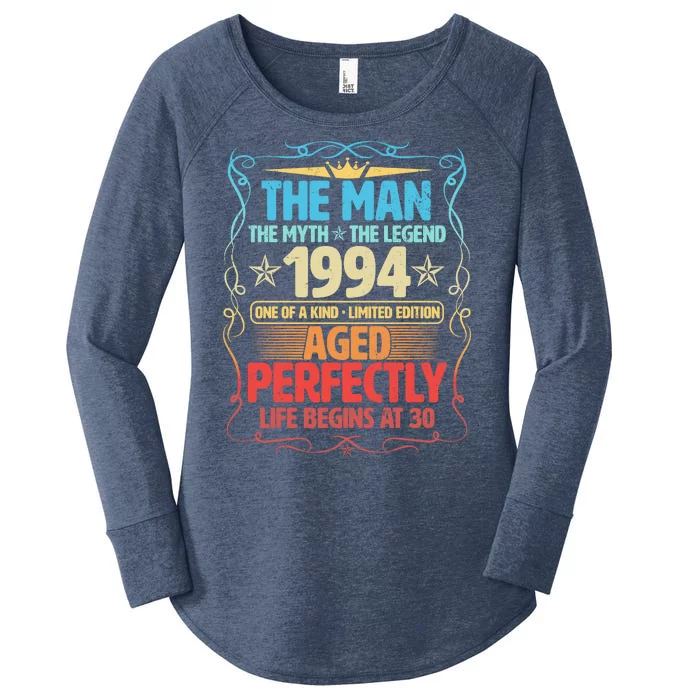 The Man Myth Legend 1994 Aged Perfectly 30th Birthday Women's Perfect Tri Tunic Long Sleeve Shirt