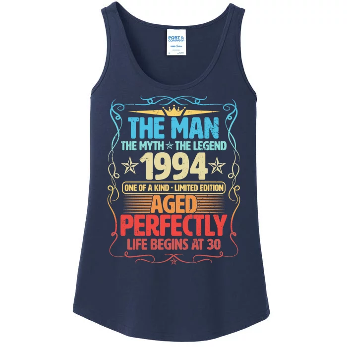 The Man Myth Legend 1994 Aged Perfectly 30th Birthday Ladies Essential Tank