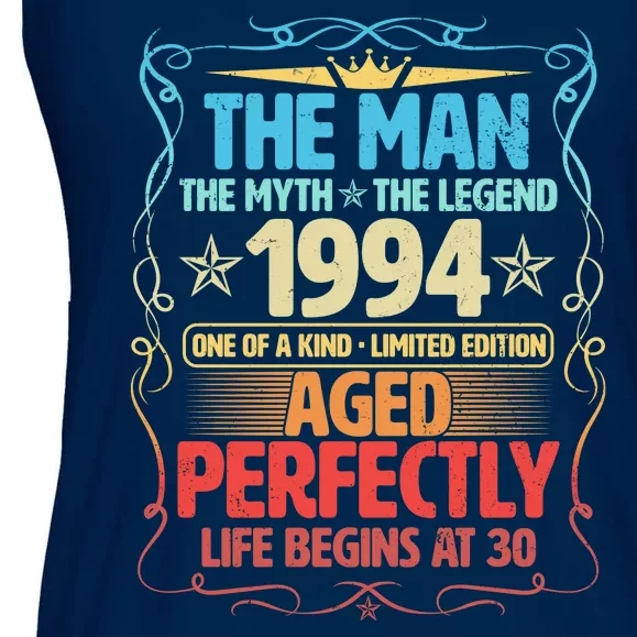 The Man Myth Legend 1994 Aged Perfectly 30th Birthday Ladies Essential Flowy Tank